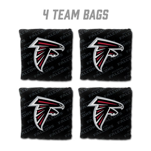 Atlanta Falcons Cornhole Bags 4 Pack - Black