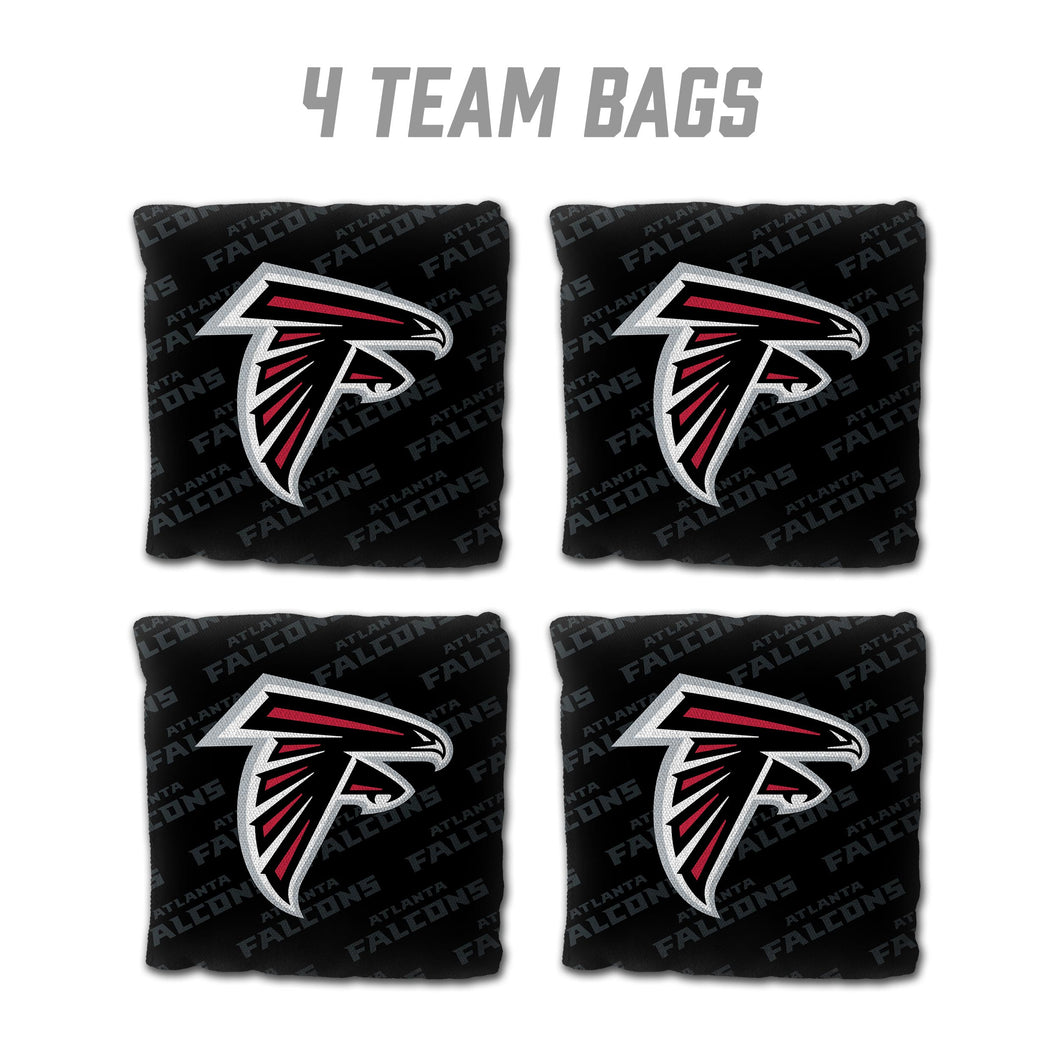Atlanta Falcons Cornhole Bags 4 Pack - Black