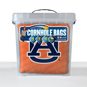 Auburn Tigers Cornhole Bags  4 Pack - Orange