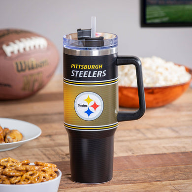 Pittsburgh Steelers 40oz Stainless Steel Canyon Cup w/ Straw