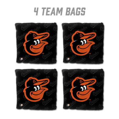 Baltimore Orioles Cornhole Bags 4 Pack Black