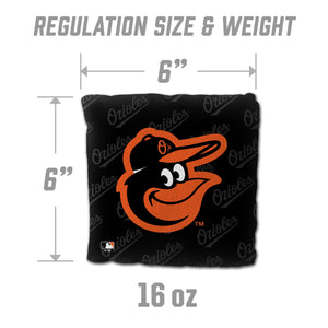 Baltimore Orioles Cornhole Bags 4 Pack Black