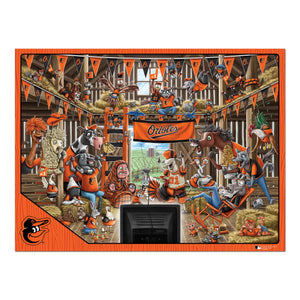 Baltimore Orioles Barnyard Fans 500 Piece Puzzle
