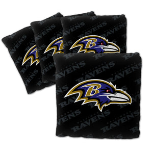 Baltimore Ravens Cornhole  Bags 4 Pack - Black