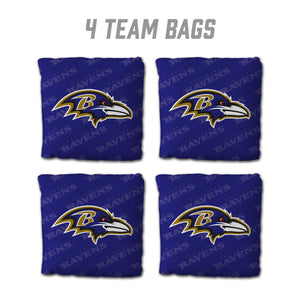 Baltimore Ravens Cornhole Bags 4 Pack - Purple