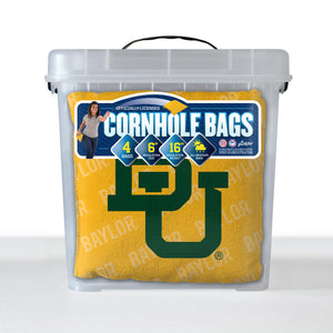 Baylor Bears Cornhole Bags  4 Pack - Yellow