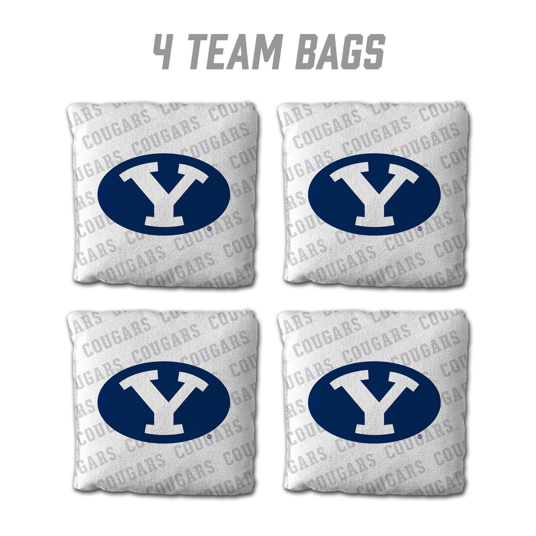 BYU Cougars Cornhole Bags  4 Pack - White