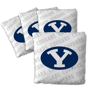 BYU Cougars Cornhole Bags  4 Pack - White