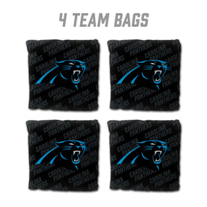 Carolina Panthers Cornhole  Bags 4 Pack - Black