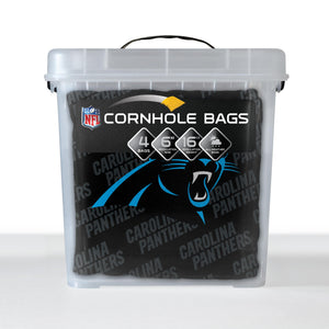 Carolina Panthers Cornhole  Bags 4 Pack - Black