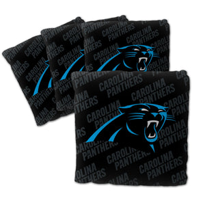 Carolina Panthers Cornhole  Bags 4 Pack - Black