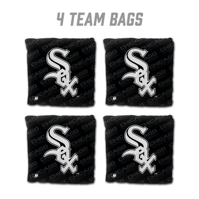 Chicago White Sox Cornhole Bags - 4 Pack - Black