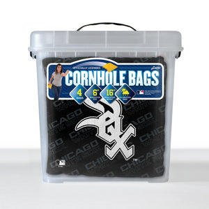 Chicago White Sox Cornhole Bags - 4 Pack - Black