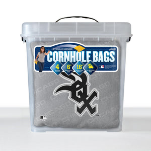 Chicago White Sox Cornhole Bags - 4 Pack - Grey