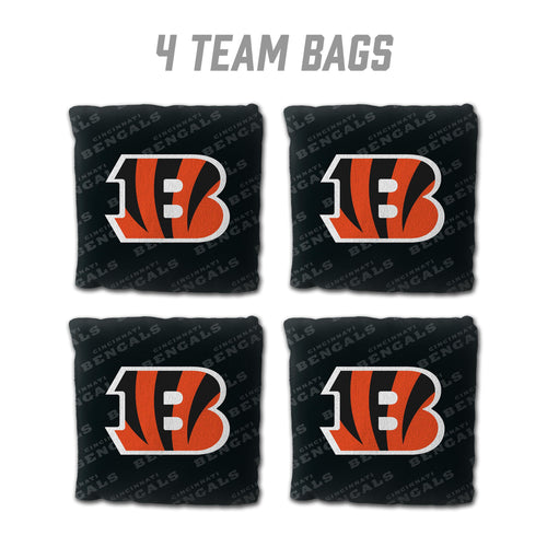 Cincinnati Bengals Cornhole Bags 4 Pack - Black