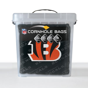 Cincinnati Bengals Cornhole Bags 4 Pack - Black