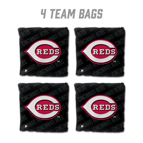 Cincinnati Reds Cornhole Bags - 4 Pack - Black