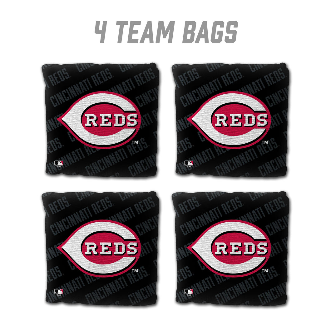 Cincinnati Reds Cornhole Bags - 4 Pack - Black