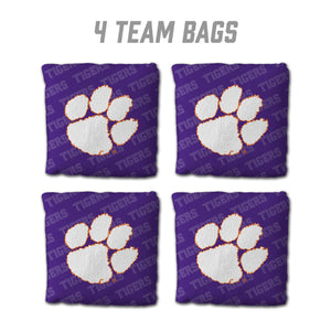 Clemson Tigers Cornhole Bags  4 Pack - Purple