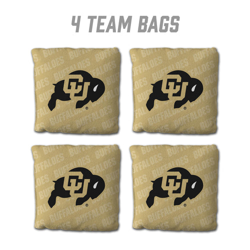 Colorado Buffaloes Cornhole Bags  4 Pack - Gold
