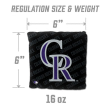 Colorado Rockies Cornhole Bags  - 4 Pack - Black