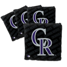 Colorado Rockies Cornhole Bags  - 4 Pack - Black