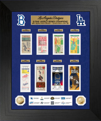 Los Angeles Dodgers World Series Deluxe Gold Coin & Ticket Collection