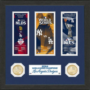 Los Angeles Dodgers Road to the 2024 World Series Ticket Bronze Coin Photo Mint