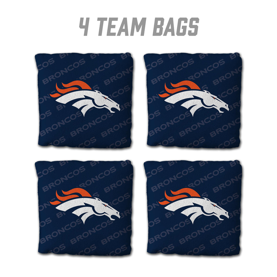 Denver Broncos Cornhole Bags 4 Pack  - Blue