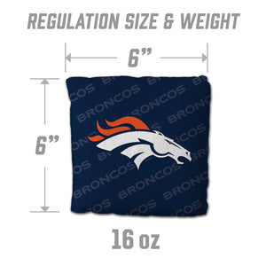 Denver Broncos Cornhole Bags 4 Pack  - Blue