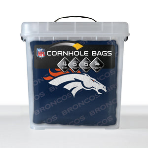 Denver Broncos Cornhole Bags 4 Pack  - Blue
