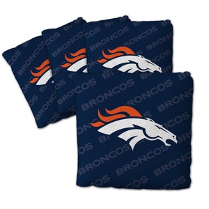 Denver Broncos Cornhole Bags 4 Pack  - Blue