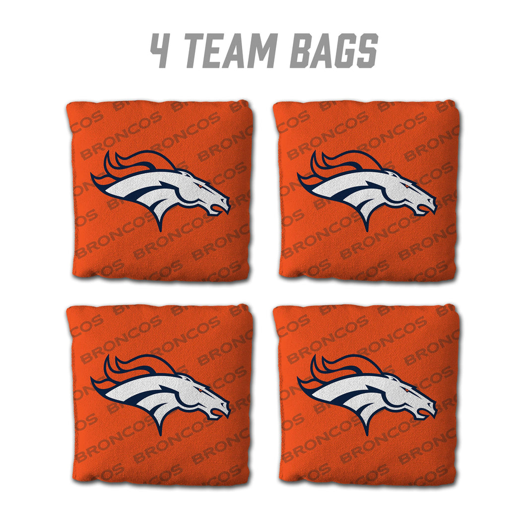 Denver Broncos Cornhole Bags 4 Pack  - Orange