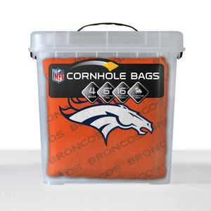 Denver Broncos Cornhole Bags 4 Pack  - Orange