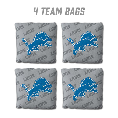Detroit Lions Cornhole Bags 4 Pack - Gray