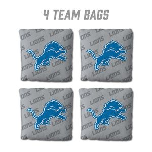 Detroit Lions Cornhole Bags 4 Pack - Gray