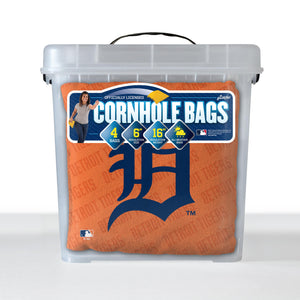 Detroit Tigers Cornhole Bags   - 4 Pack - Orange