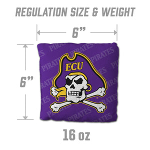 East Carolina Pirates Cornhole Bags  4 Pack - Purple