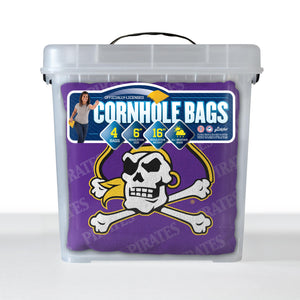 East Carolina Pirates Cornhole Bags  4 Pack - Purple