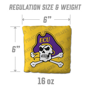 East Carolina Pirates Cornhole Bags  4 Pack - Yellow