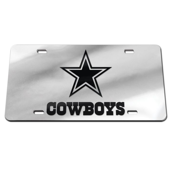 Dallas Cowboys Chrome Wordmark Acrylic License Plate