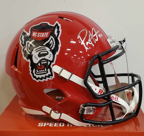 Payton Wilson North Carolina State Wolfpack Signed Red Full Size Helmet