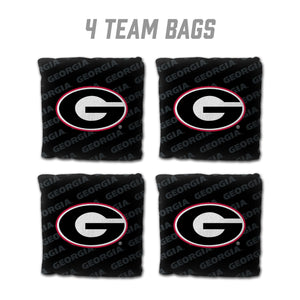 Georgia Bulldogs Cornhole Bags  4 Pack - Black