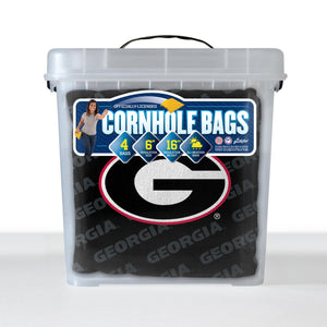 Georgia Bulldogs Cornhole Bags  4 Pack - Black