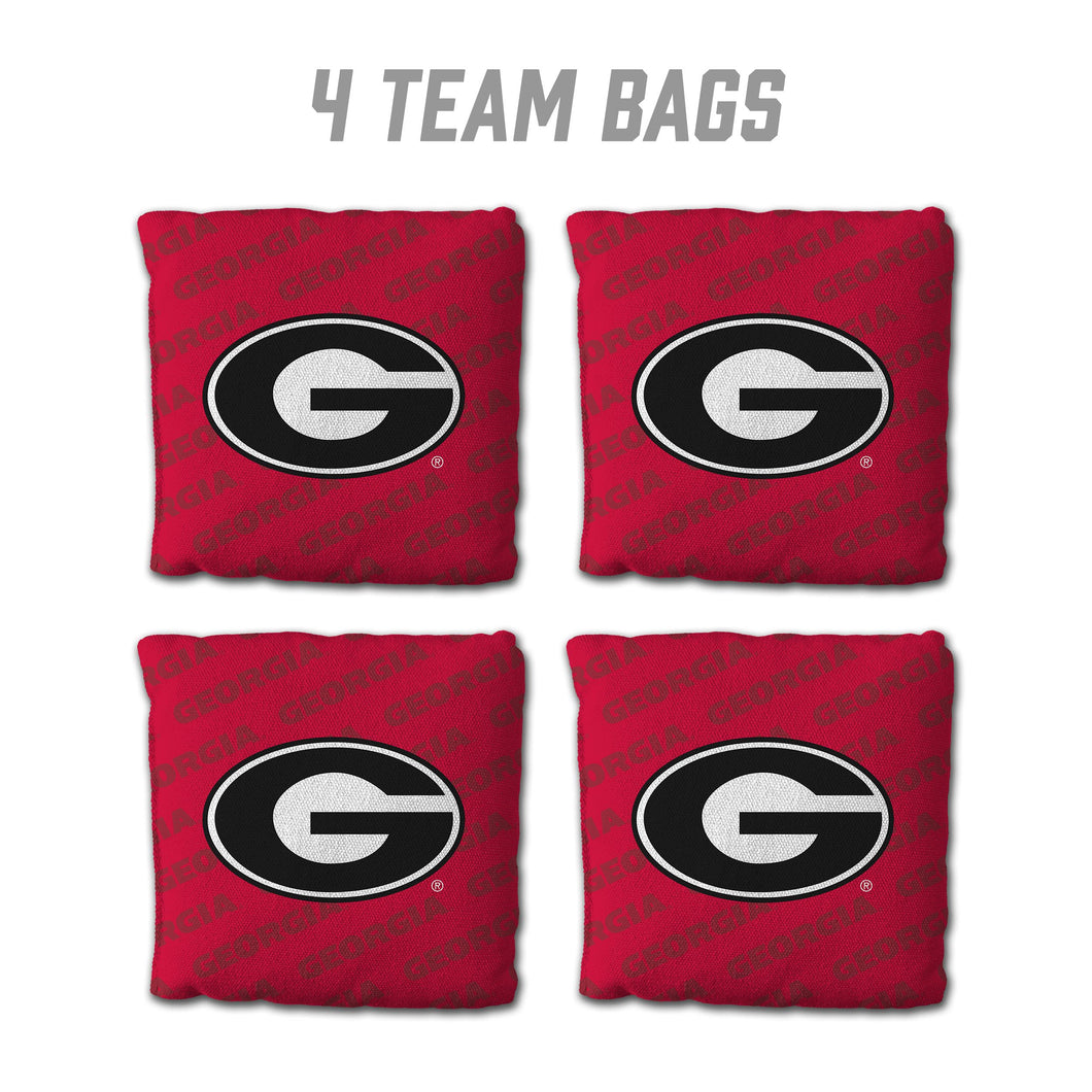 Georgia Bulldogs Cornhole Bags  4 Pack - Red