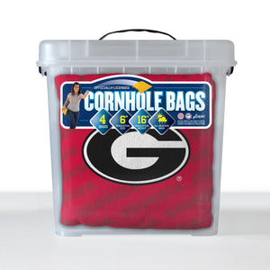 Georgia Bulldogs Cornhole Bags  4 Pack - Red