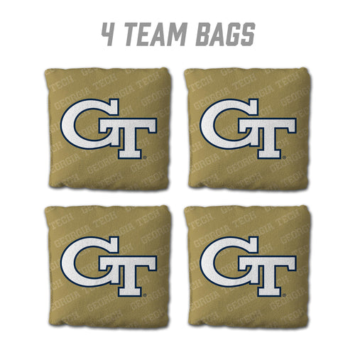 Georgia Tech Yellow Jackets Cornhole Bags  4 Pack - Gold