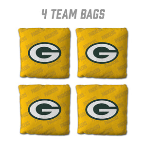 Green Bay Packers Cornhole Bags 4 Pack - Yellow