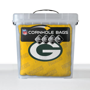 Green Bay Packers Cornhole Bags 4 Pack - Yellow