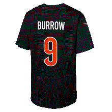 Joe Burrow Cincinnati Bengals #9 Carbon Black Youth Jersey